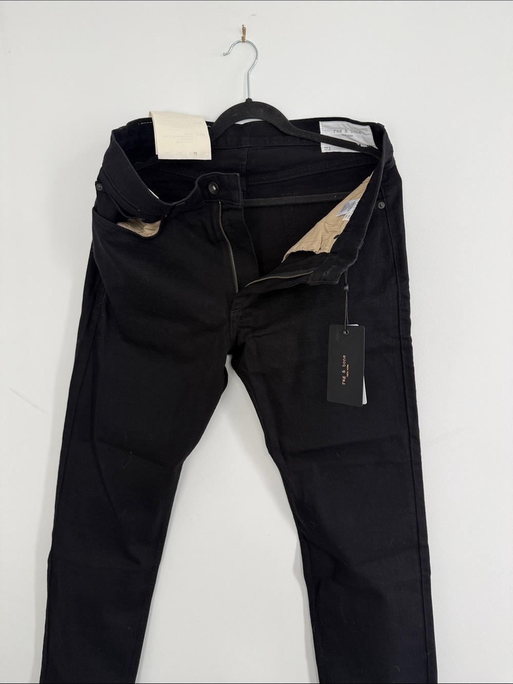 rag & bone Men's Straight Black Jeans